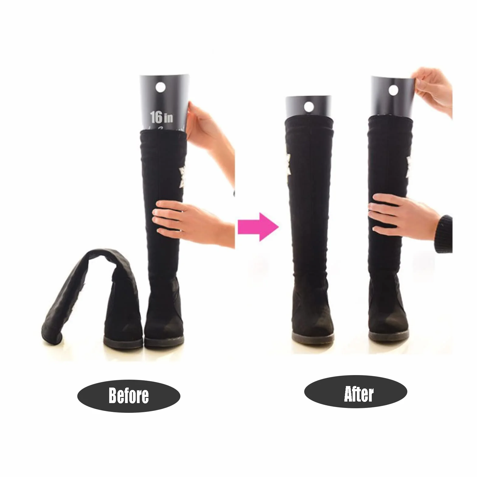 12 Pezzi Stivali Supporti Inserti di Forma Alto, Stivali Supporti per Donne e Uomini, Boot Shaper Form Inserti, Supporto per stivali alti, inserti Riutilizzabili per Stivali