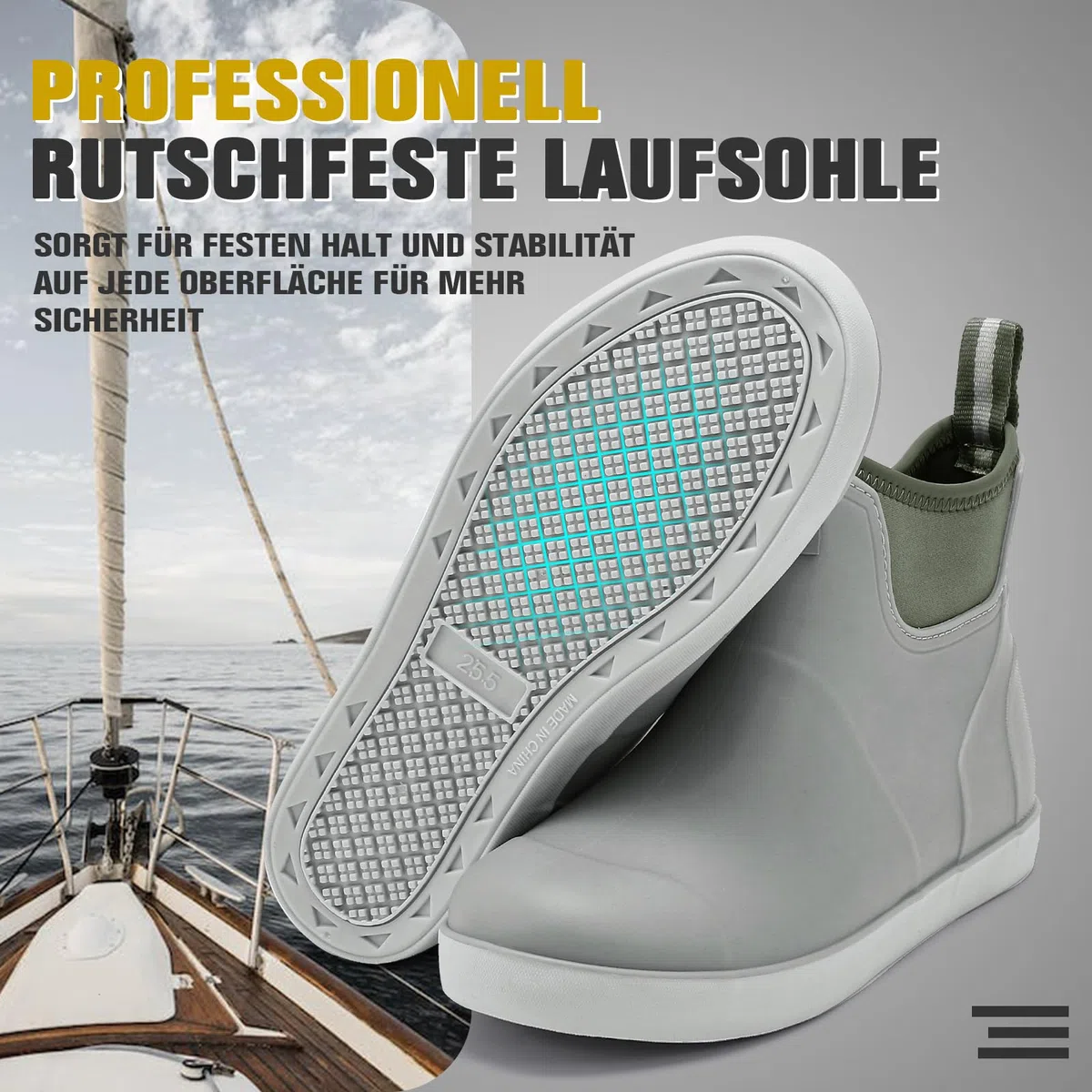 Stivali Gomma Uomo Da Pioggia, Stivali Da Pesca, Antiscivolo Leggere Comode Shorty Boots, Impermeabile Nero Scarpe Da Giardino
