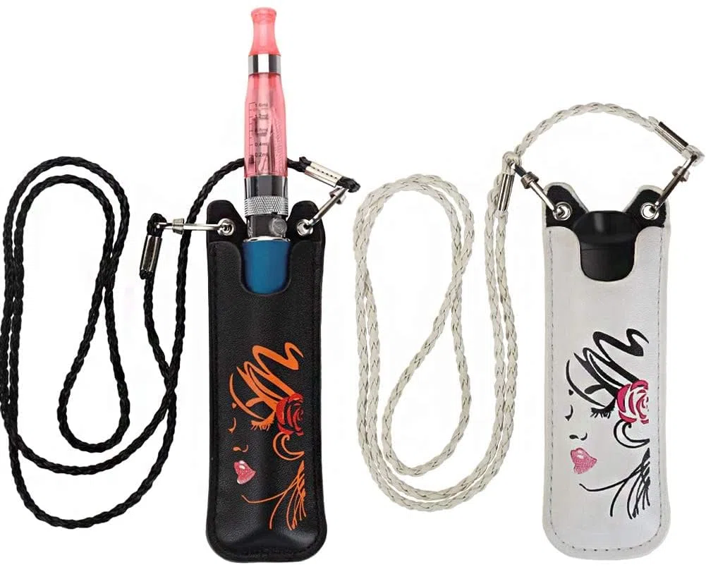 2pcs PU sacchetto con cordino può trasportare Vari Vape, Vape Caso Pouch, sacchetto di sigaretta elettronica sacchetto (White + Black)