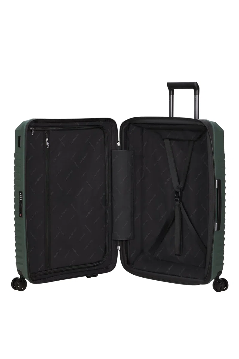 Samsonite Intuo - Spinner M, valigia espandibile, 69 cm, 79/87 L, verde (Olive Green)