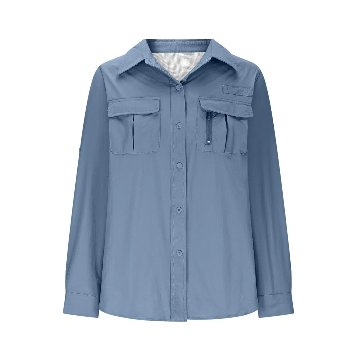 Generico Camicie Donna a Maniche Lunghe UPF 50 Protezione UV, Modello Safari Anti-Sole Leggero, Quick Dry per Pesca, Hiking e Viaggi All'Aperto