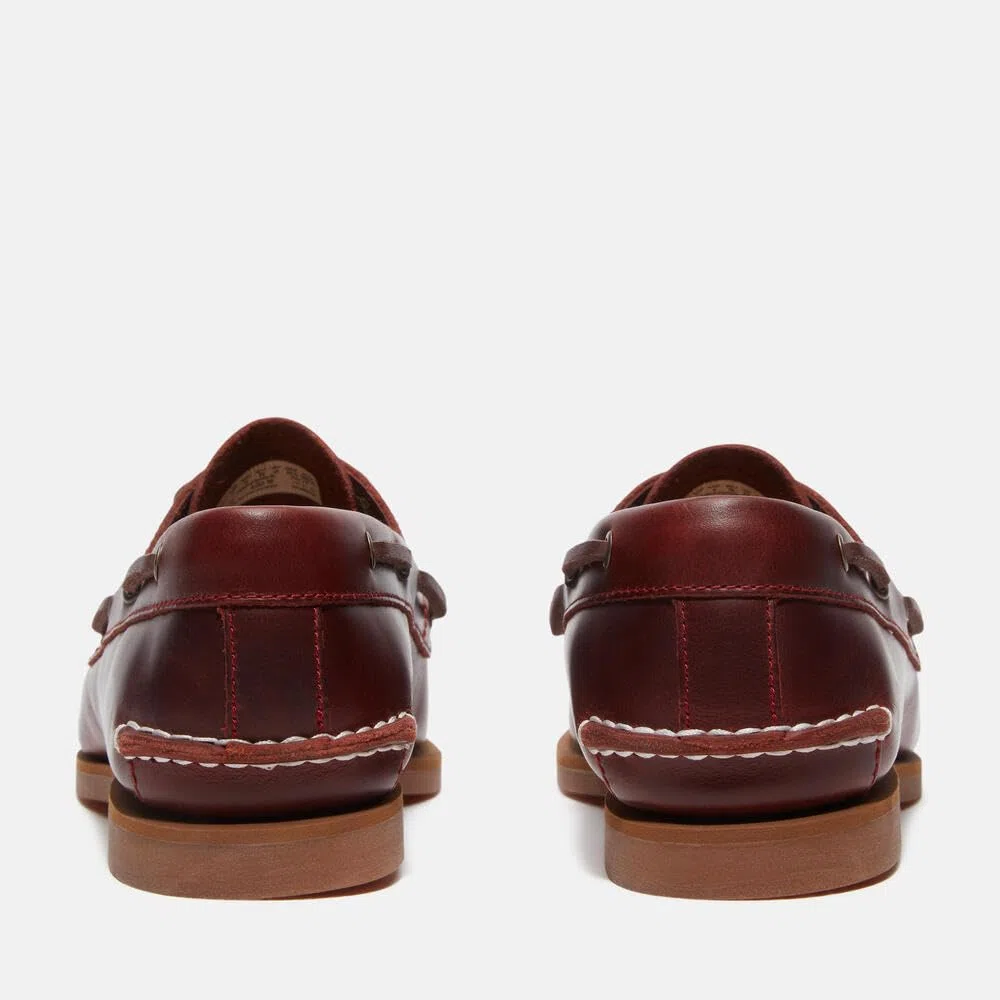 Timberland 0A2Q9X Classic Boat Burgundy Full Grain Scarpe per Donna in Pelle