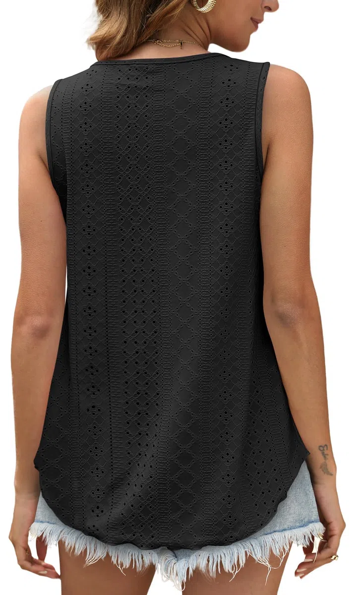 DUOEASE Canotte e Top da Donna Estate Casual Smanicato con Scollo U Tunica Camicetta Tshirt