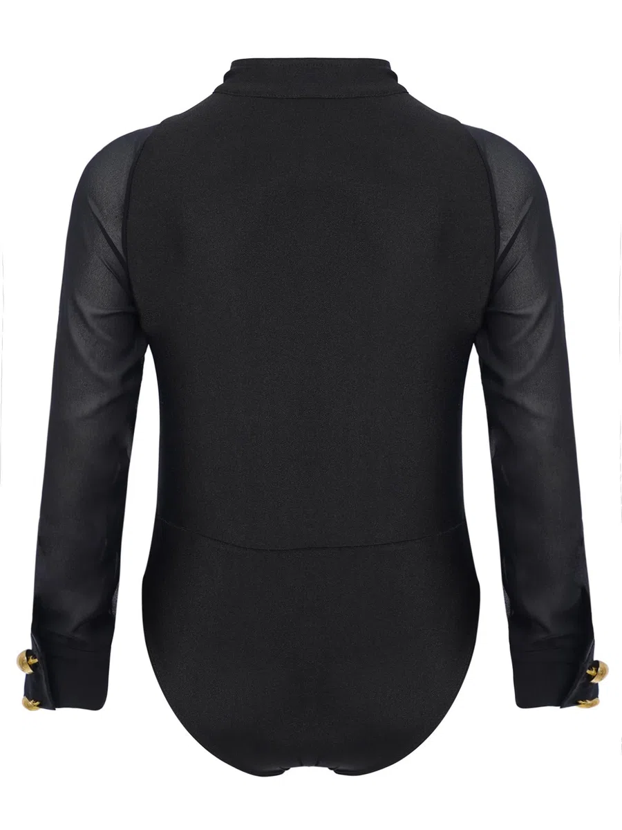 Freebily Body da Danza Classica Standard Bambino Ragazzo con Pantalone Camicia Body da Ballo Latino Americano Tango Balletto Leotards Jumpsuit Sportiva da Allenamento