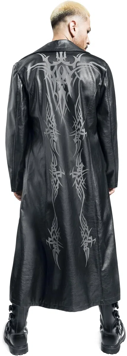 Uomo Cappotto in similpelle nero Non Specificato