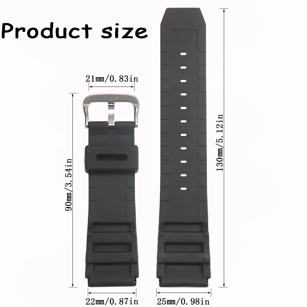 Cinturino in silicone compatibile con Casio MDV106 AMW320 sereis Unisex Diver Watch Band MDV-106 Cinturino di ricambio in gomma