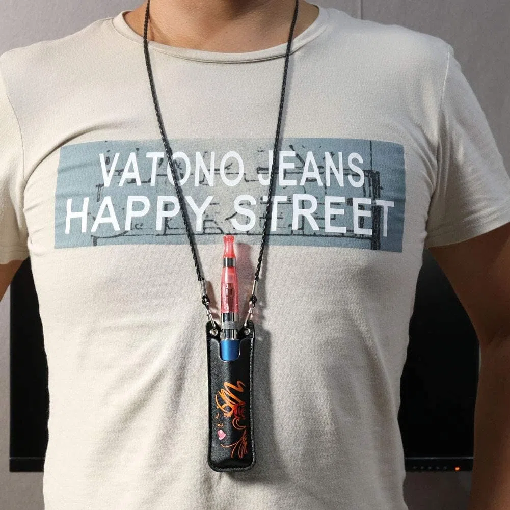 2pcs PU sacchetto con cordino può trasportare Vari Vape, Vape Caso Pouch, sacchetto di sigaretta elettronica sacchetto (White + Black)