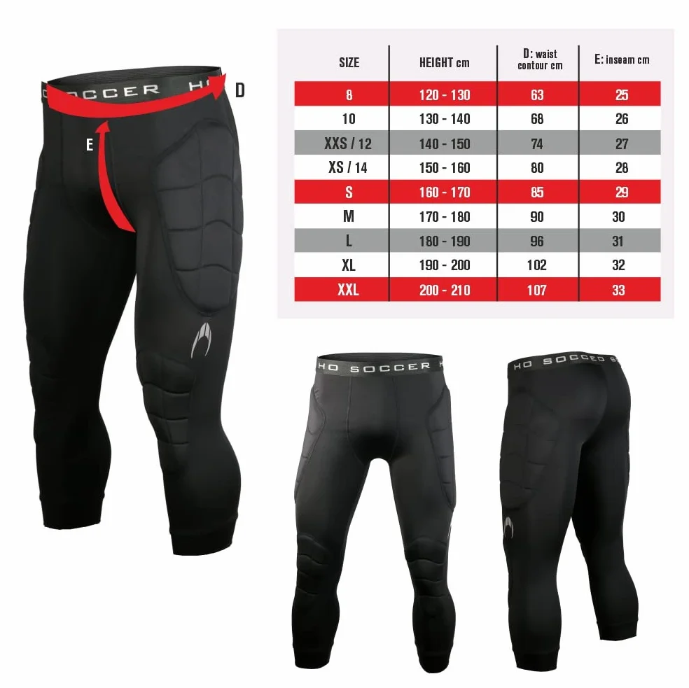 Ho Soccer Underwear Trousers 3/4 Raven Jr - Pantaloni Sportivi Unisex per Bambini