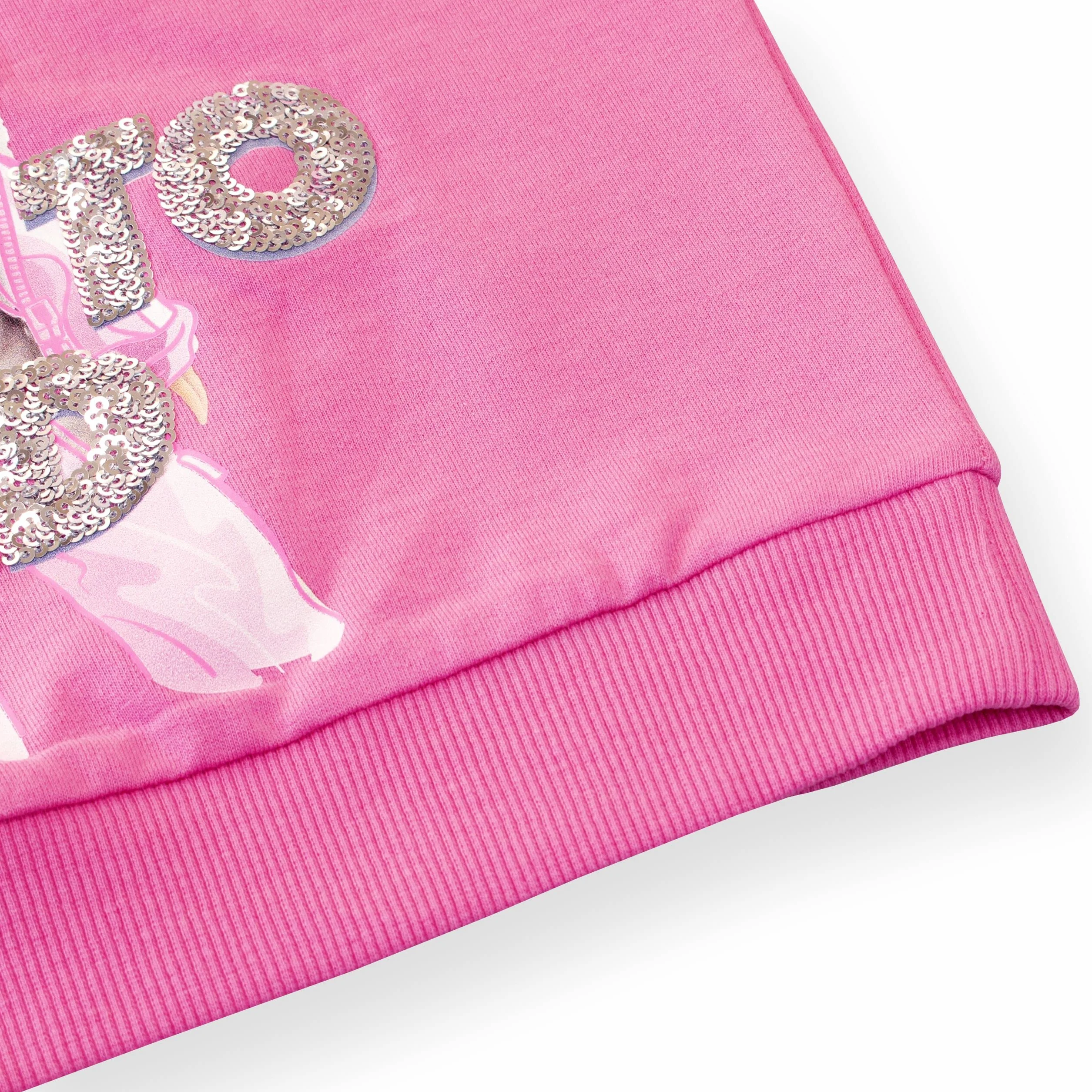 Barbie Felpa con Paillettes per Ragazze Felpe a Maniche Lunghe