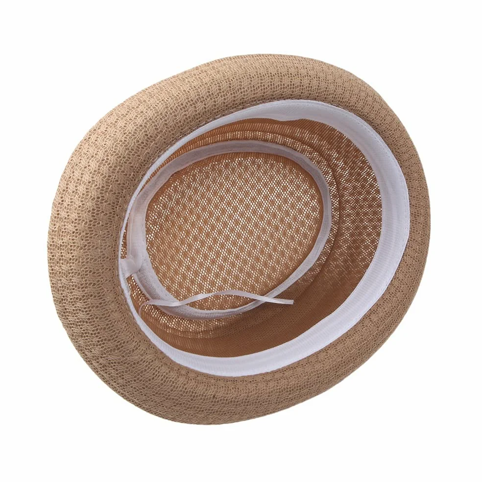ZffXH Cappello Pork Pie Uomo Estivo, Pezzi Cappello Estivo A Rete Per Torta Di Maiale Fresco Raffreddamento Spiaggia Party Cap Boater Porkpie Breaking Bad Hat Costume Straw UK