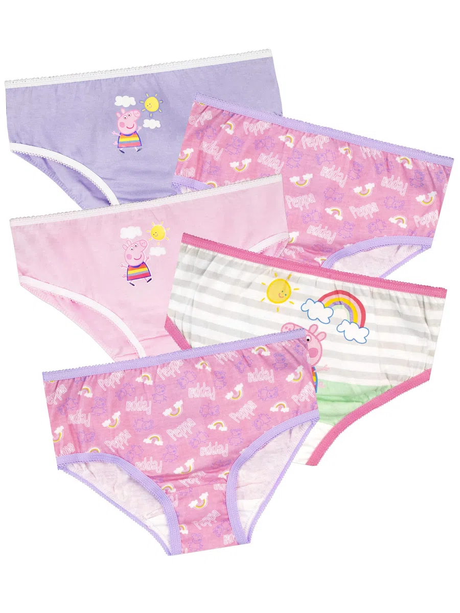 Peppa Pig Biancheria Intima delle Ragazze Confezione da 5