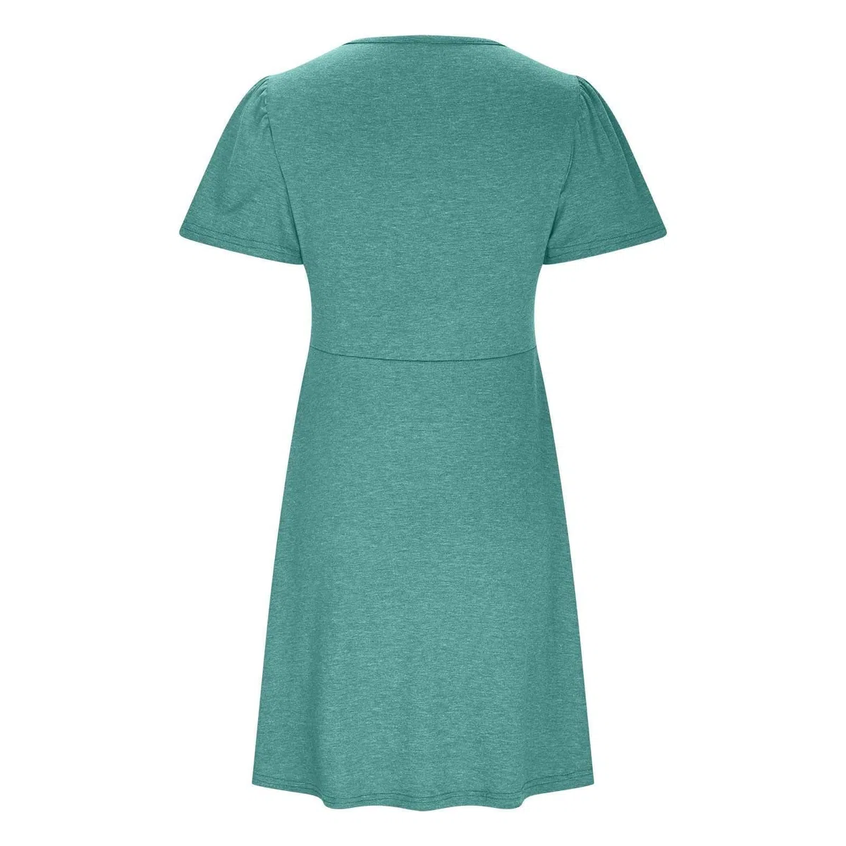 Abito estivo da donna, casual, estivo, con scollo a V, maniche corte, abito estivo da spiaggia