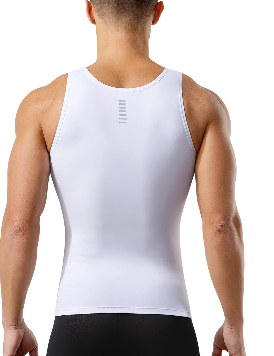Canotta Compressione Uomo Contenitiva Pancia Piatta - Body Shaper Snellente Intimo Senza Maniche - Maglietta Modellante