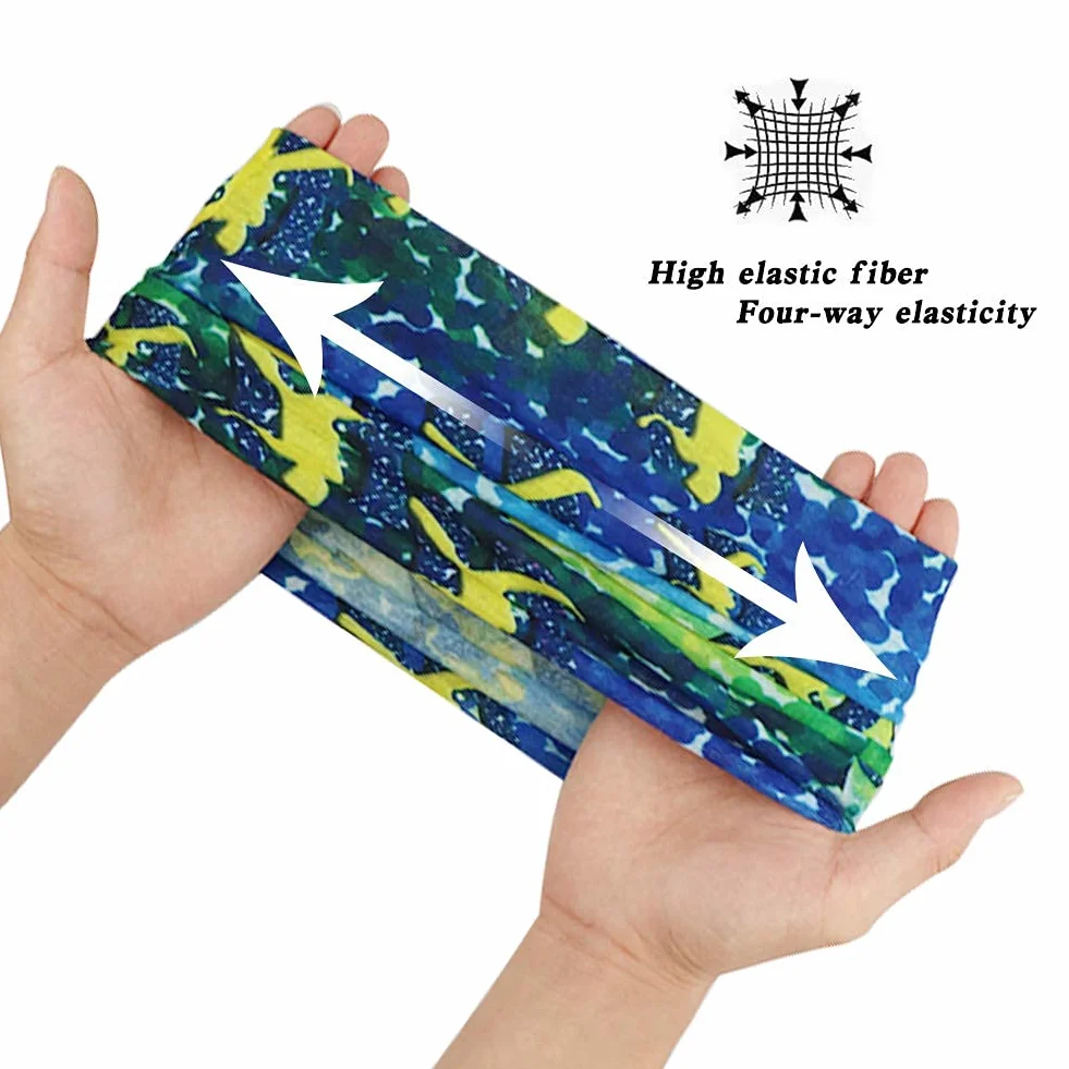 Fascia Bandana Multiuso,Copricapo Multifunzione Bandana Foulard Scaldacollo Fazzoletto da Collo Fascia Elastico,Maschera Sciarpa Senza Cuciture Multifunzionale per Yoga,Motociclismo