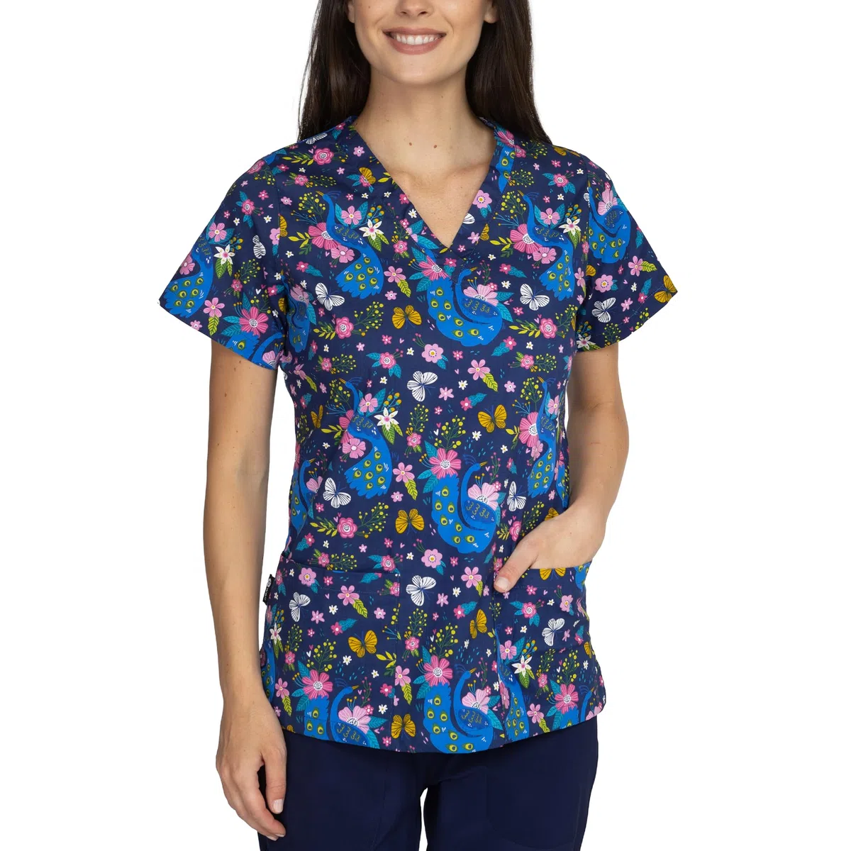 B-well Bambina Casacca Infermiere Divisa Infermiere da Donna a Manica Corta Scollo V
