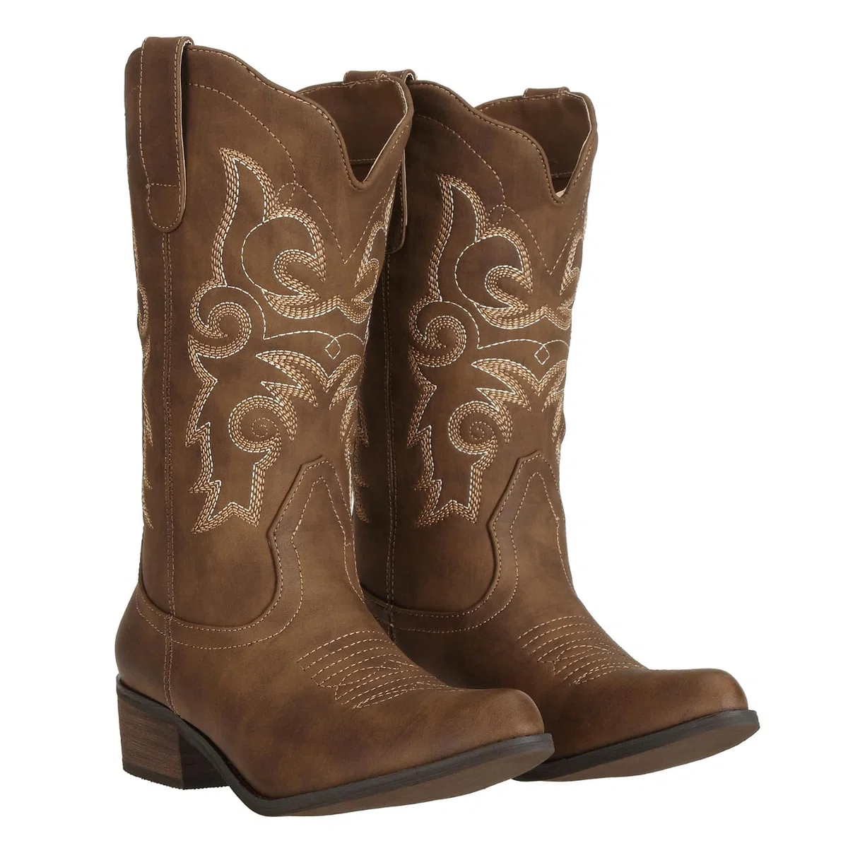 J's.o.l.e Stivali da cowboy da donna, in pelle, metà largo, per equitazione, stile western, per matrimoni