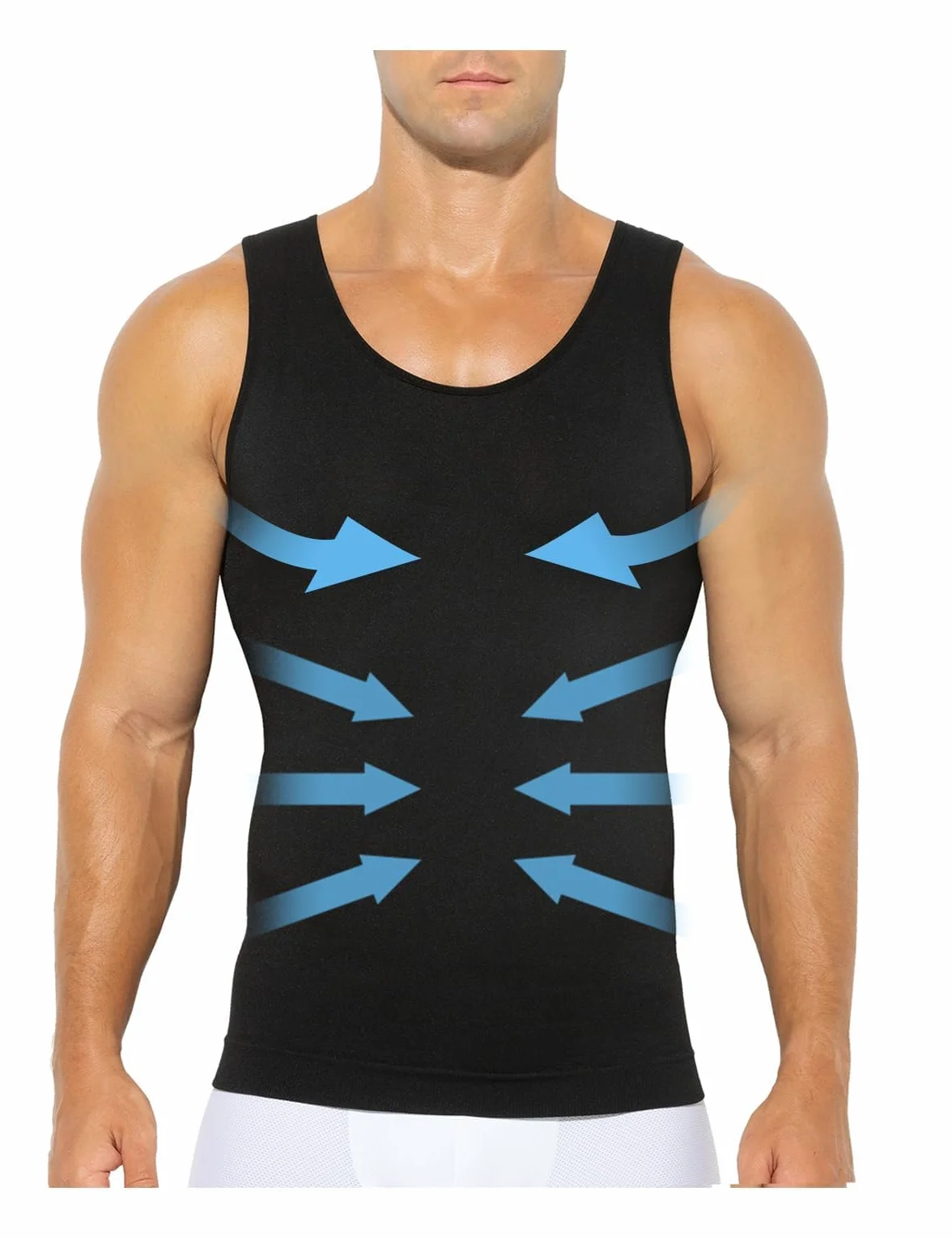 Casey Kevin Canottiera Contenitiva Uomo Compressione Dimagrante Canotta Elasticizzata Palestra Canottiera Bodybuilding Snellente Tank Fascia Contenitiva Pancia Uomo