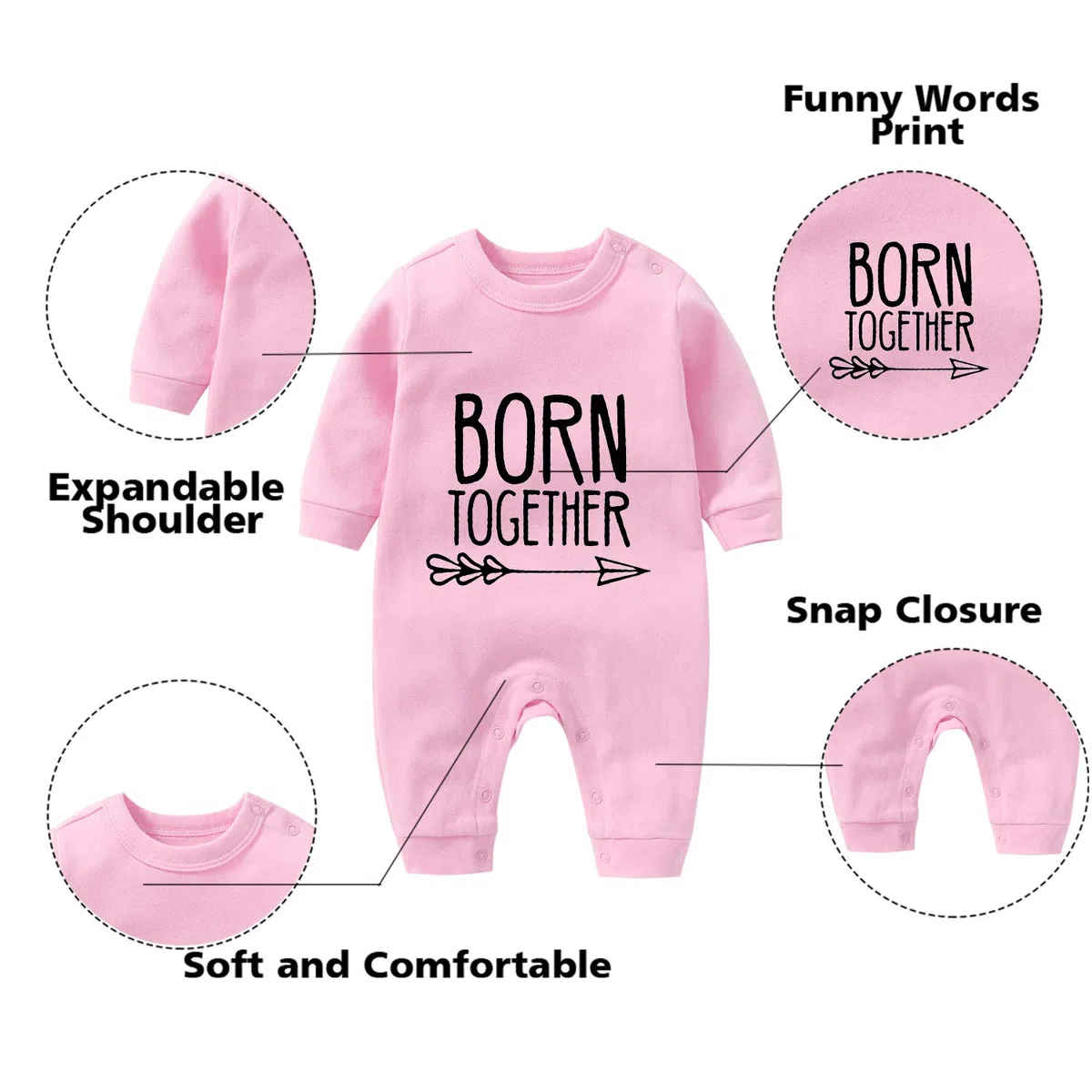 2 Tutine Per Neonati Gemelli Body Per Bambina Best Friend Born Together Bambino Neonato Divertenti Body Per Neonato Gemelli