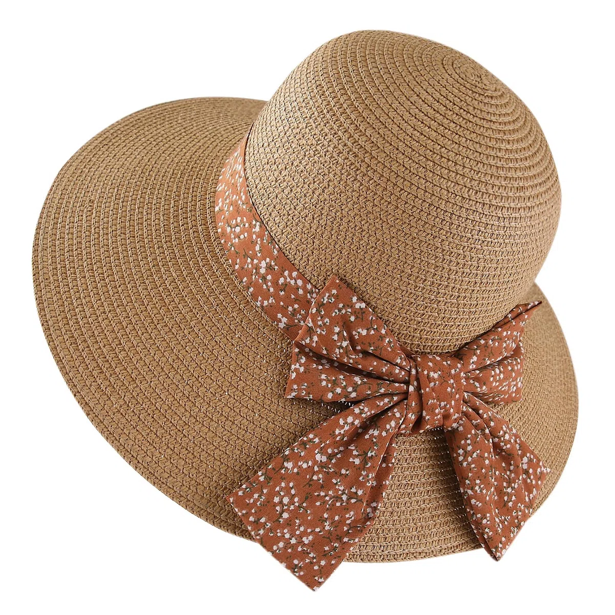 Gajaous Cappelli di Paglia da Spiaggia per Donne, Cappello Estivo da Spiaggia UV, Cappello di Paglia Pieghevole con Ampia Tesa per Ragazze