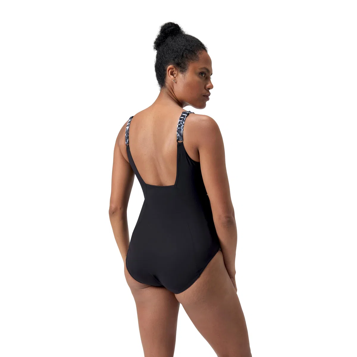 Speedo Shaping Contour Eclipse 1 Piece, Costume da Bagno Donna, Black/White, 36