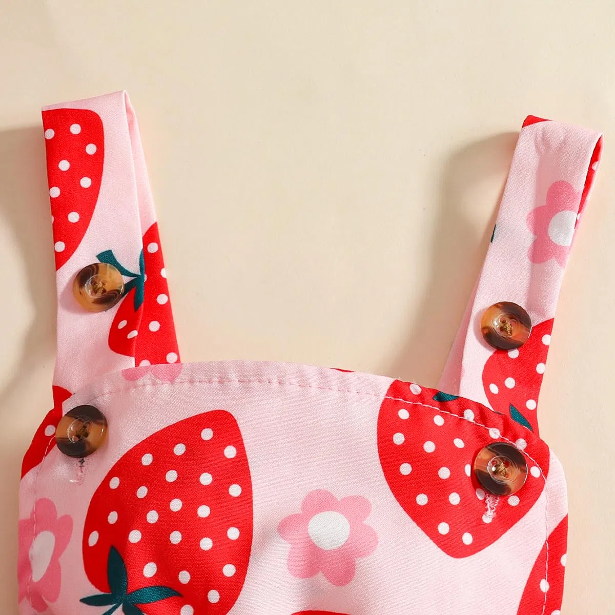 Neonata Bambina Gonne Set Estivo Manica Corta con Stampa a Cuore Top + Regolabile Bretelle Abito + Fascia per Capelli Abiti 3Pcs Completo
