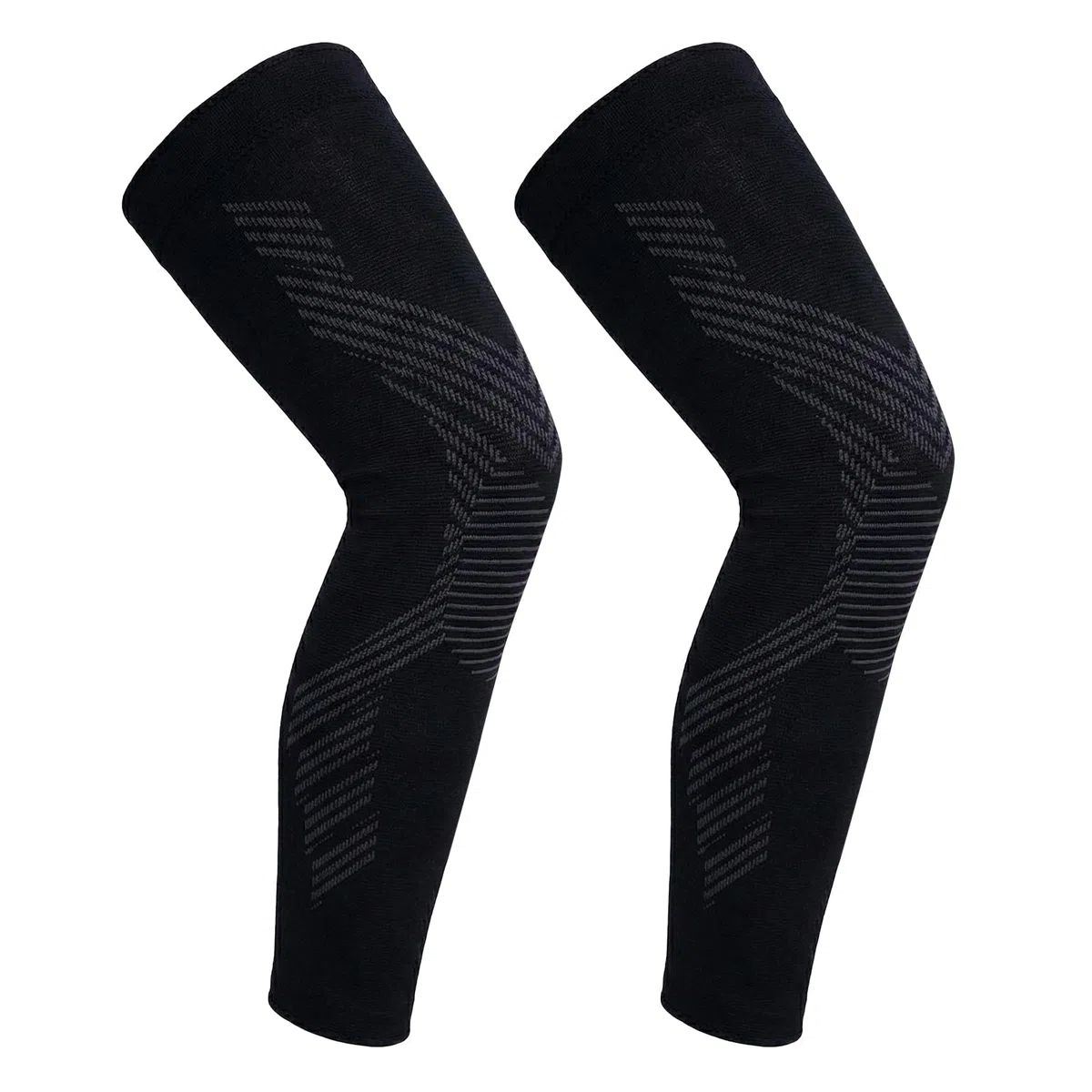 NuCamper Manicotti a Compressione a Gamba Intera Uomo Donna Manicotti Gambe Ciclismo Antiscivolo Gamba Intera Manica di Gamba da Basket Calcio Corsa Pallacanestro Circolazione Vene Varicose