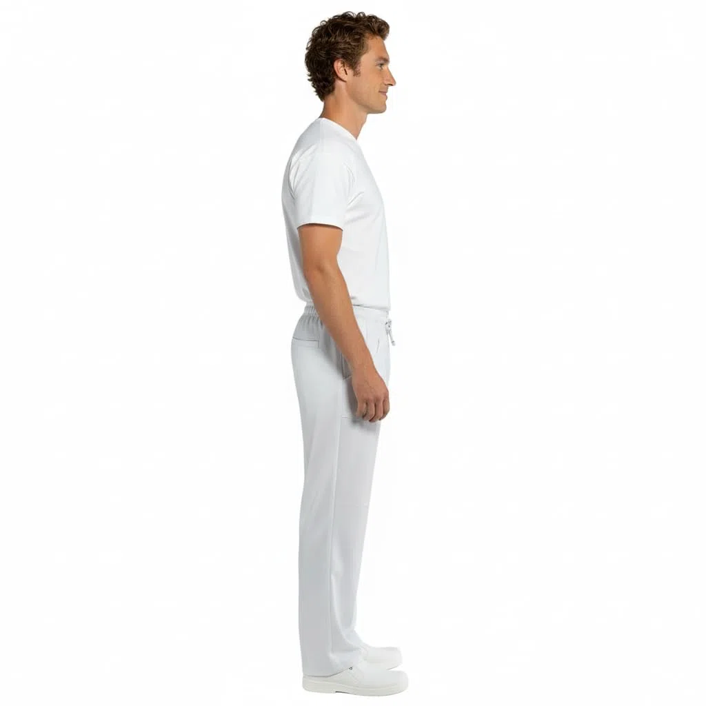 Pantaloni Cuoco da Lavoro Chef Pizzaiolo Pasticciere per Divisa Infermiere Unisex