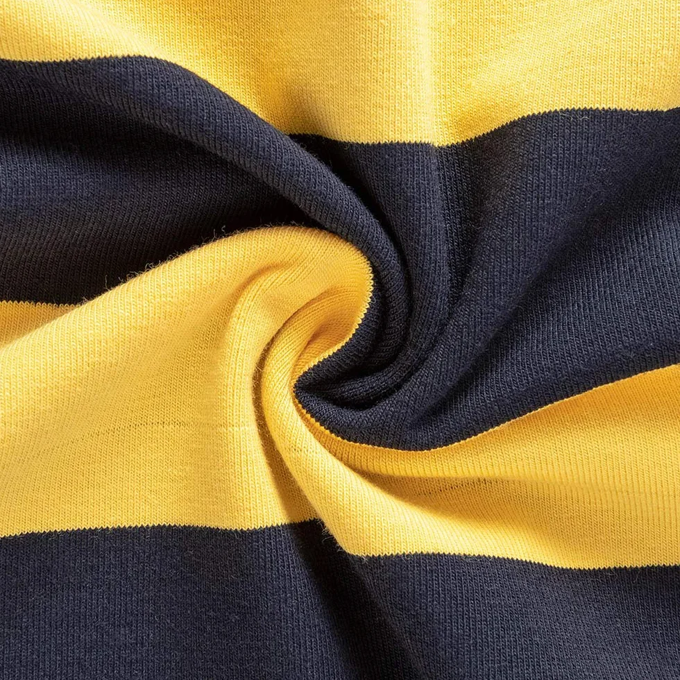 Spring&Gege Ragazzi Maglietta Girocollo a Righe a Maniche Corte in Cotone per Bambini