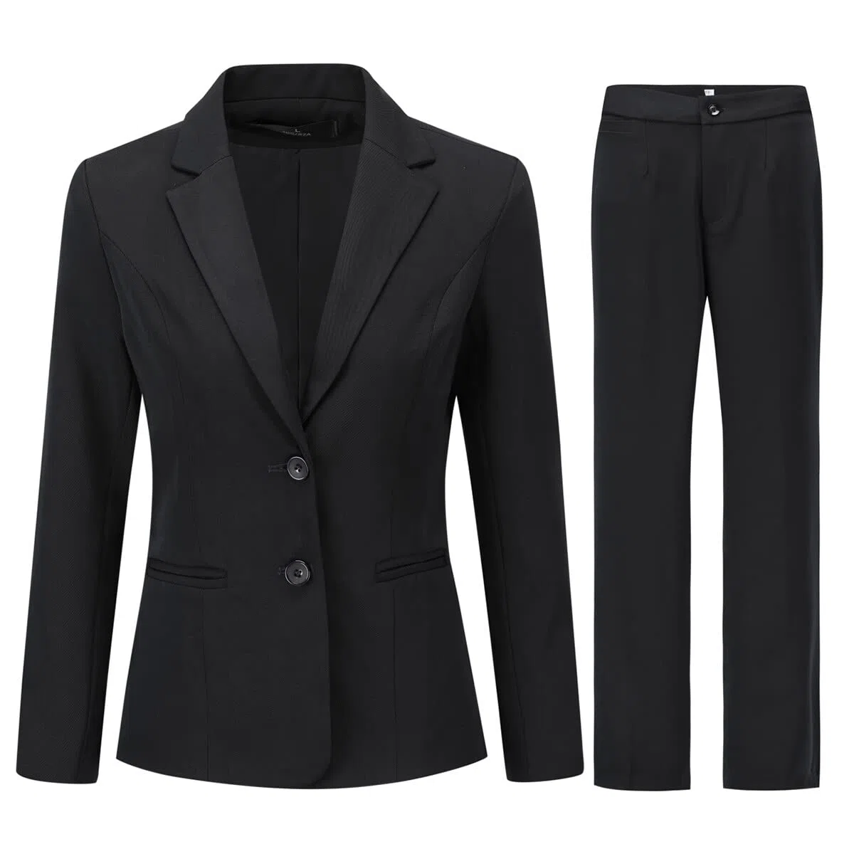 YYNUDA Tuta da donna con risvolto a due monopetto, slim elegante, sciancrata