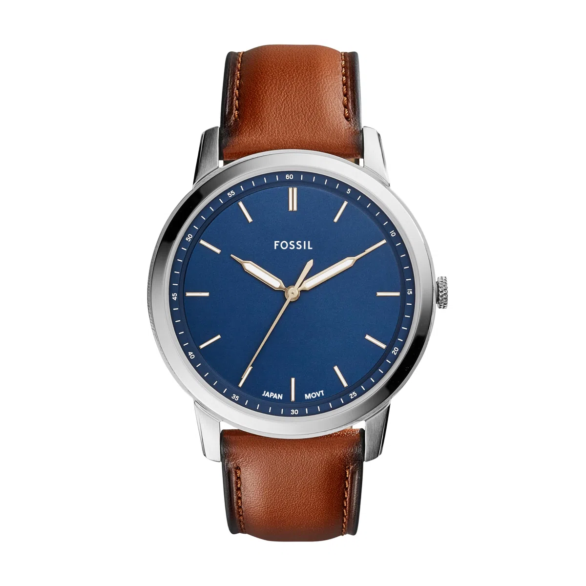 Fossil Minimalist orologio da uomo, movimento al quarzo con bracciale in acciaio o cinturino in pelle
