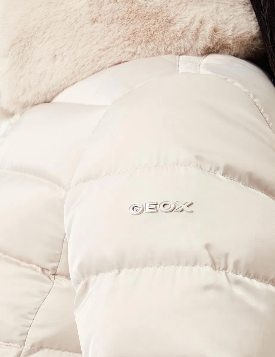 Geox W BETTANIE, giacca Da donna, SILVER GRAY,