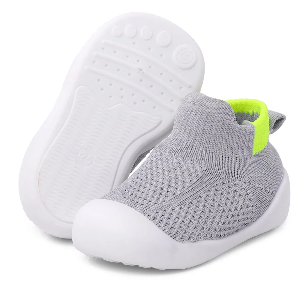 LACOFIA Scarpe Primi Passi Bambino Scarpe Calzino Traspiranti Neonato con Antiscivolo Suola in Gomma