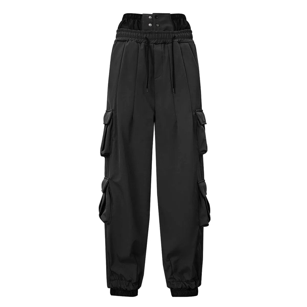 Generisch Pantaloni da sci unisex, impermeabili, in softshell, invernali, con calda imbottitura, per snowboard, per esterni, oversize, da trekking