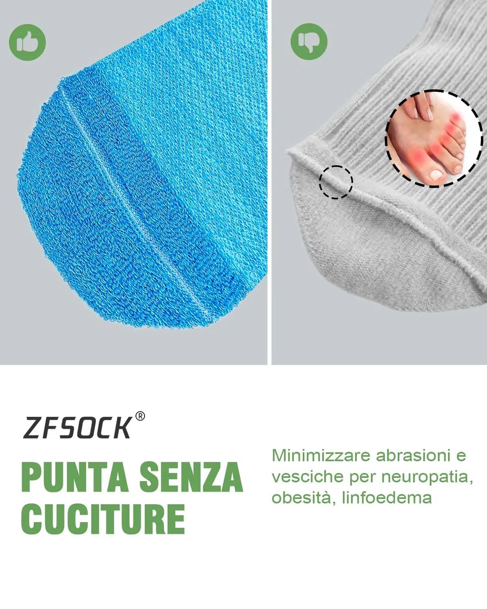 Calze Senza Elastico Donna: Calzini Diabetici Antiscivolo in Bambù Traspirante Extra Larghi Senza Cucitura per Persone con Gonfiore Alle Gambe