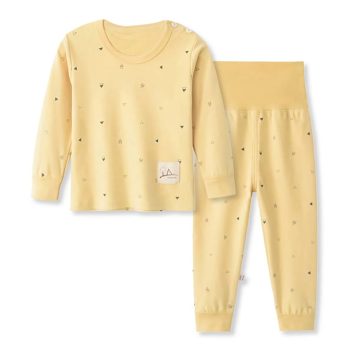 100% Cotone delle Ragazze dei Neonati Pajamas Set Manica Lunga Sleepwear (6M-5Anni) (Tag65 (3-4 Anni), Reticolo 10(Vita Alta))