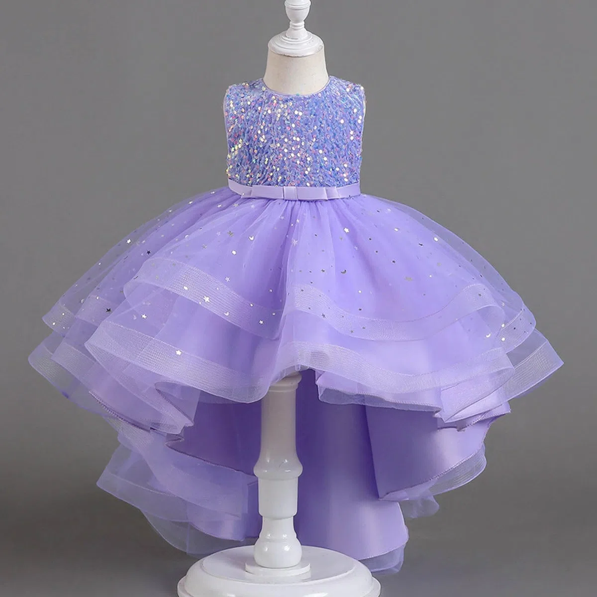 Generico Vestito da Bambina Elegante in Pizzo per Battesimi Matrimoni Feste Ragazze