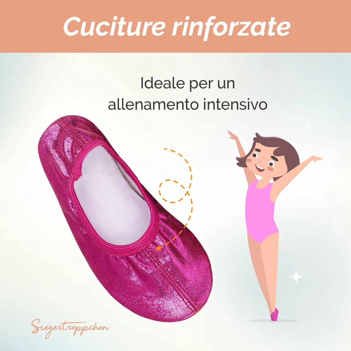 Scarpe da Ginnastica Artistica (24-40) Rosso, Rosa, Blu e Bronzo - Scarpe da Ballo per Ragazze, Ragazzi e Adulti