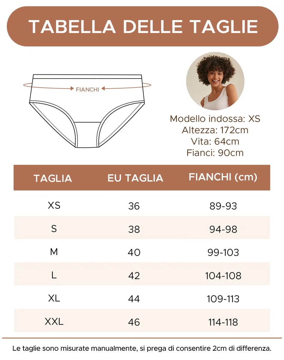 INNERSY Mutande Donna Cotone Vita Media Comode Slip Elasticizzato Intimo di Base Pacco da 6