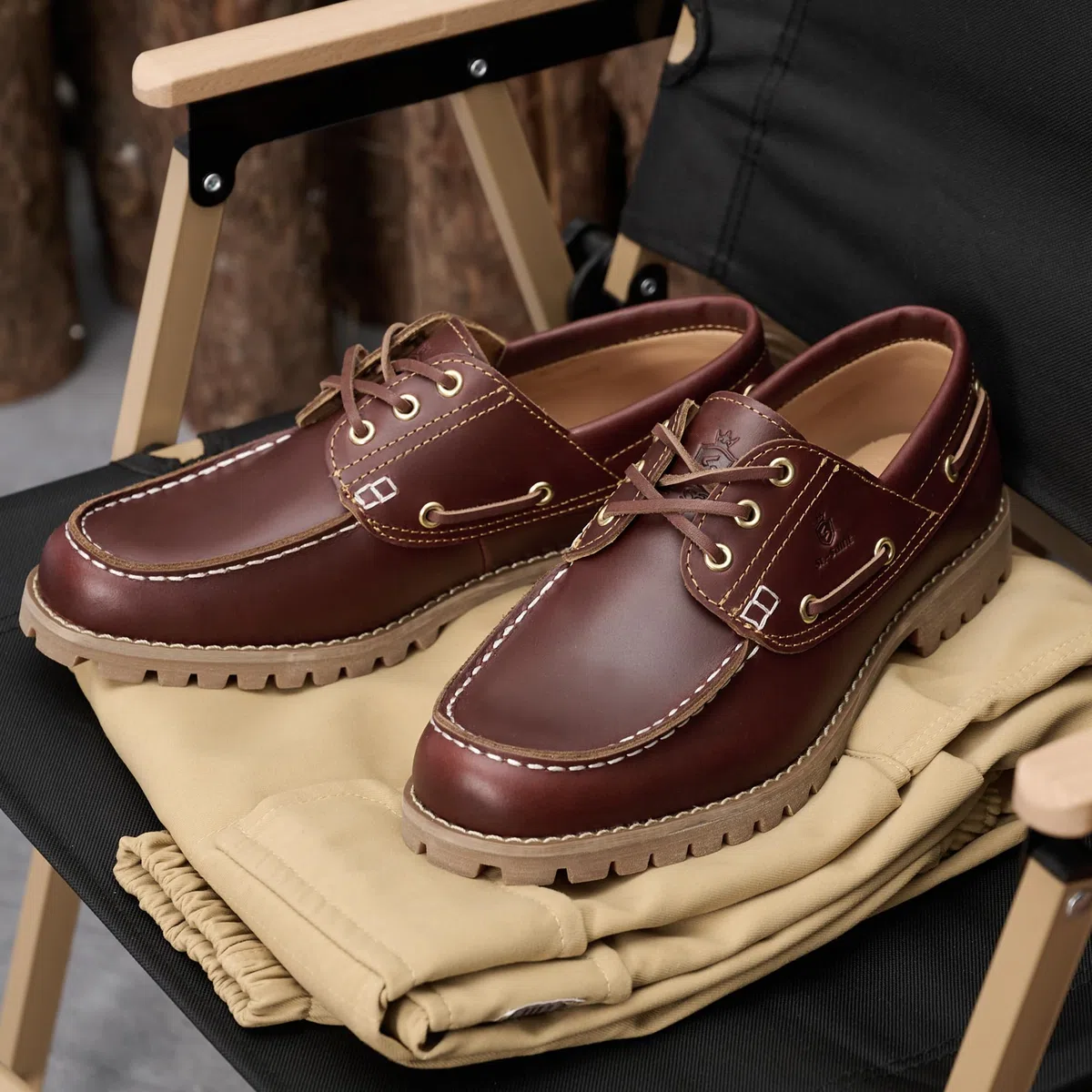 Fatti a Mano Uomo Classico da Barca e da Ponte Scarpe Punta Moc Allacciate Pelle Pieno Fiore Moda