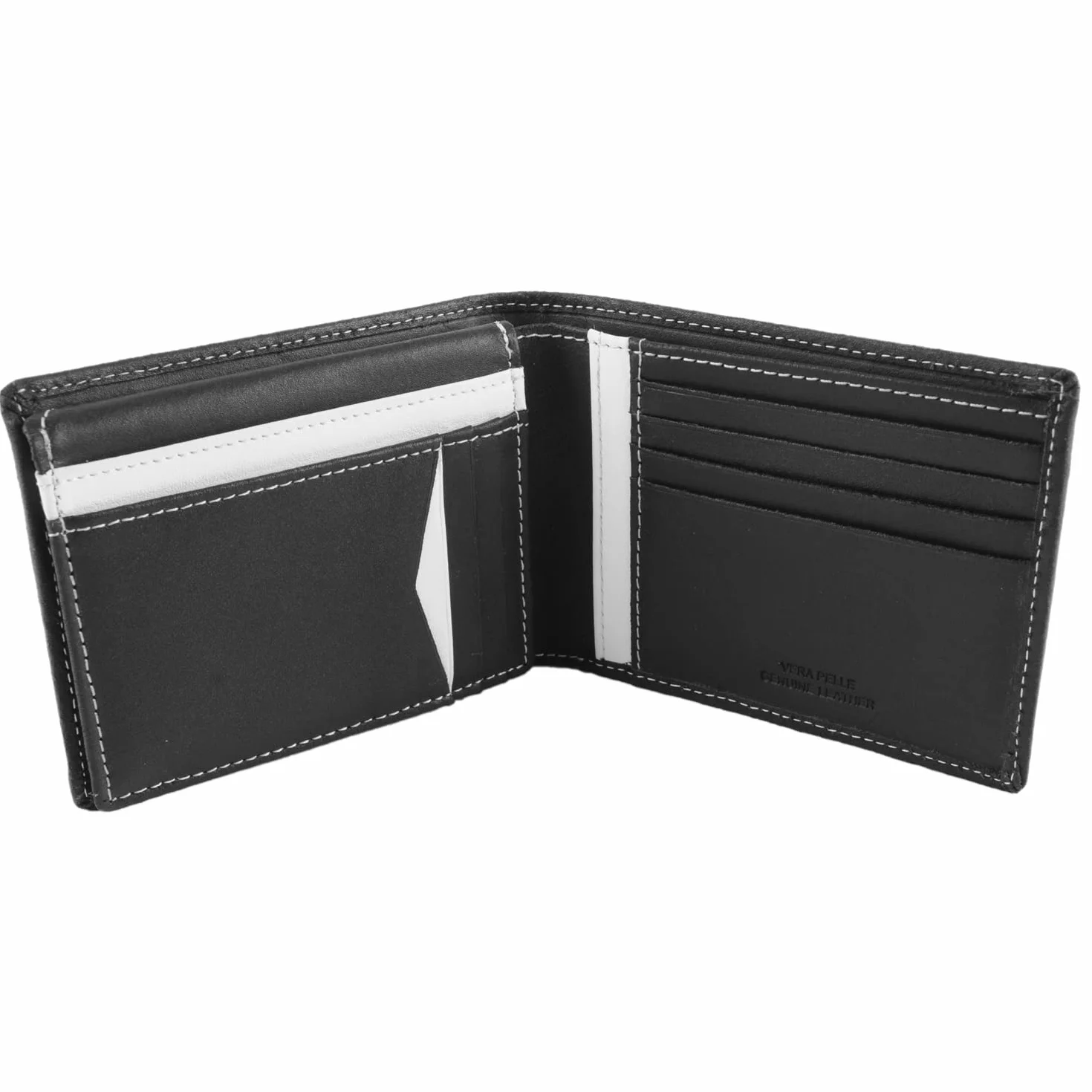 Portafoglio Pelle Prodotto Ufficiale Juventus - Official Merchandising Misure: cm. 12,5 x 9, nero