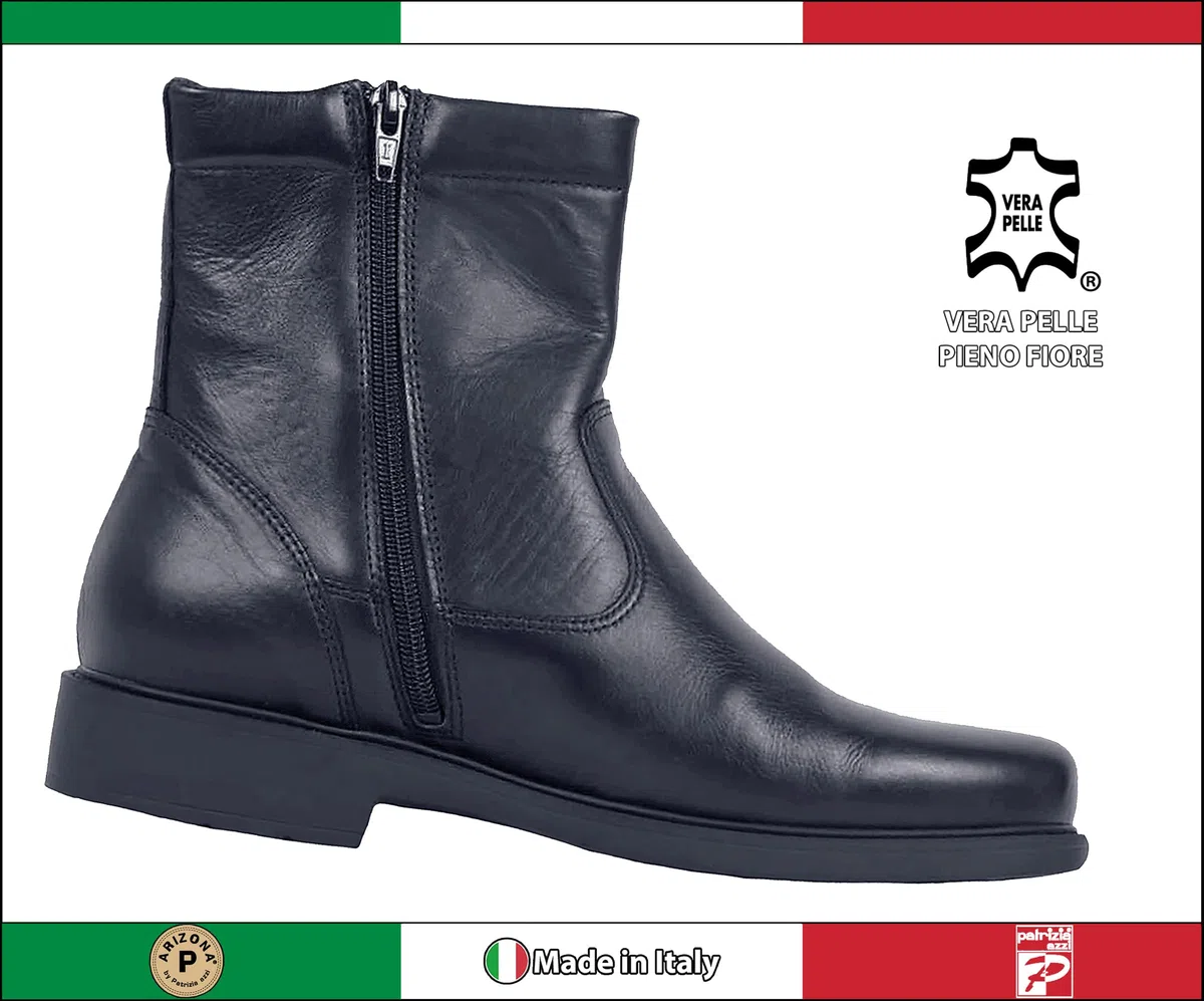 Generico Stivaletti in Vera Pelle per Uomo, Patrizia Azzi, Linea Arizona Art.90299 100% Made in Italy