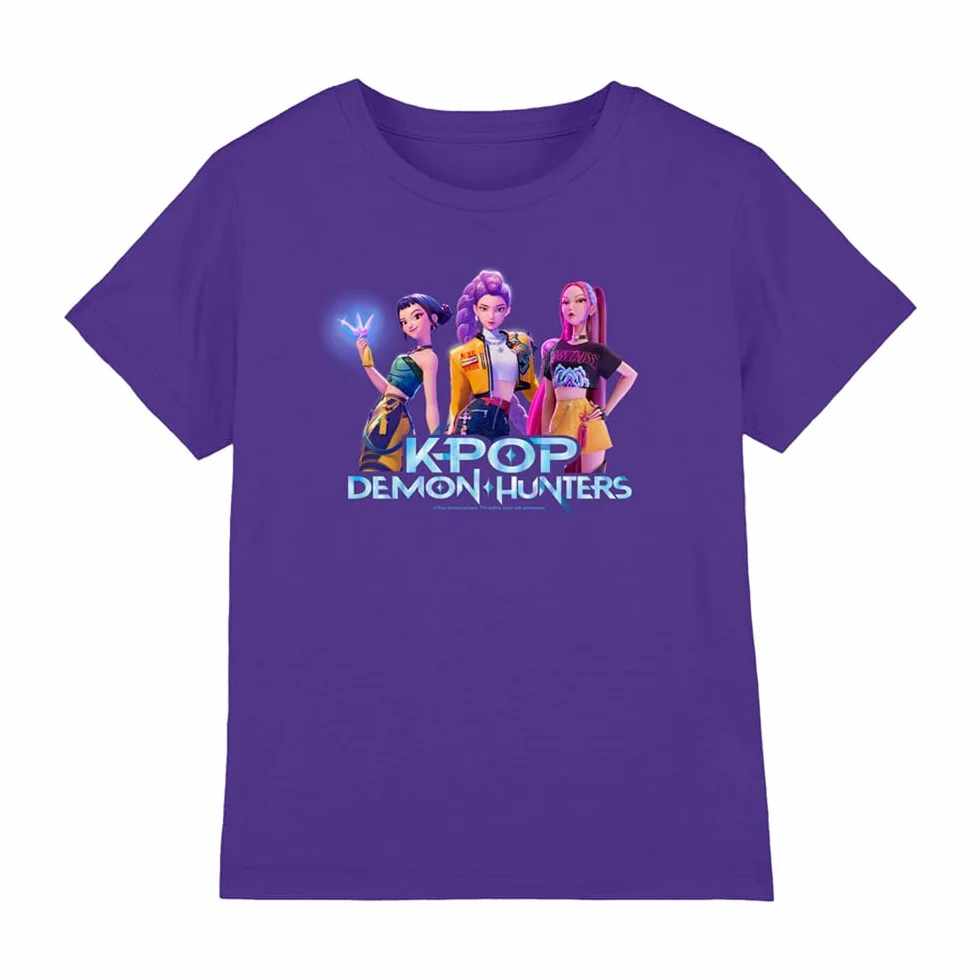 KPOP Demon Hunters KPOP Demon Hunters - Huntrix KPOP Group Kids T Shirt T-Shirt Unisex - Bambini e Ragazzi