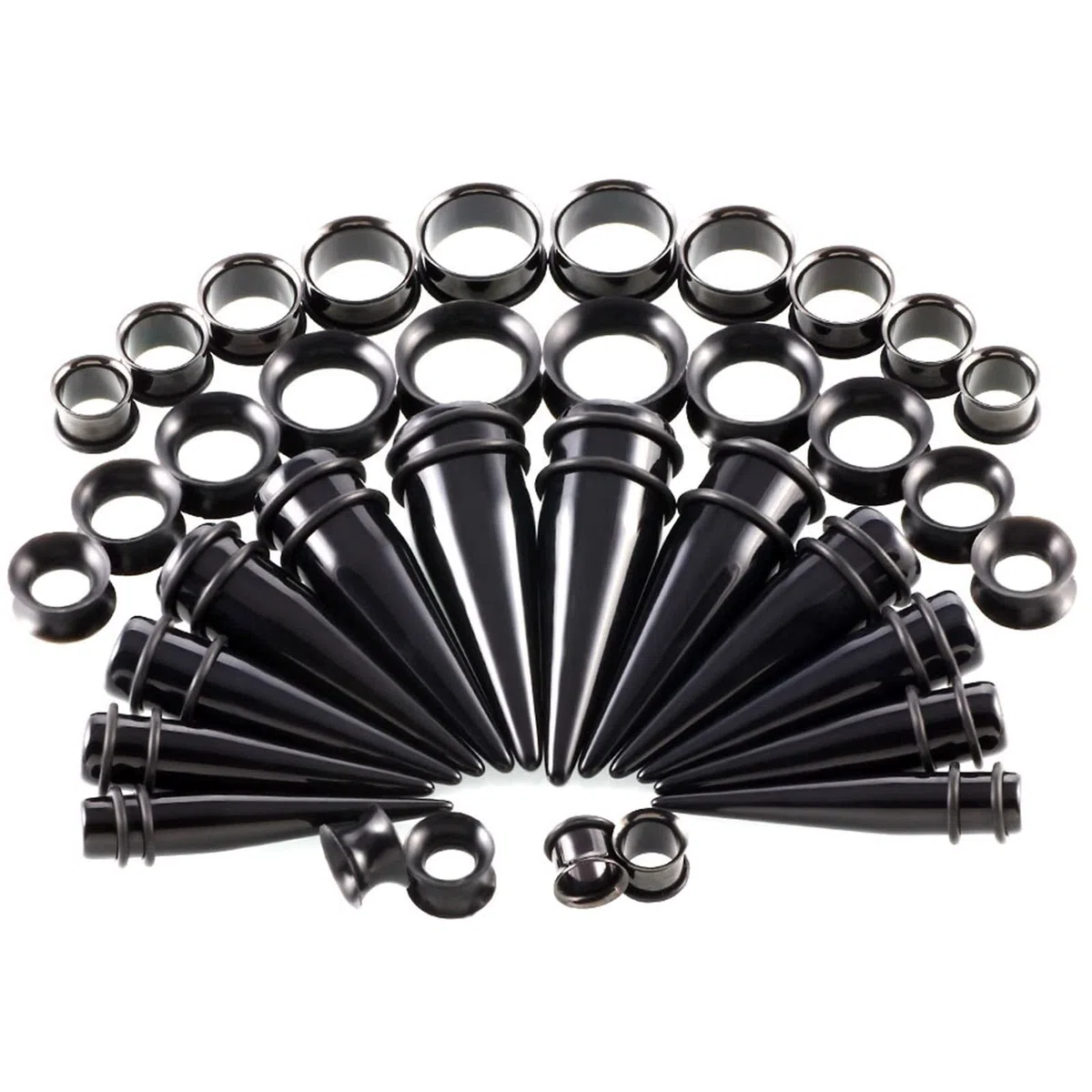 Dilatatore Tunnel Acrilico 10MM/12MM/14MM/16MM/18MM/20MM Dilatatori Lobo Kit Dilatatori Multicolore Donna Uomo Piercing Orecchio, 36 Pezzi