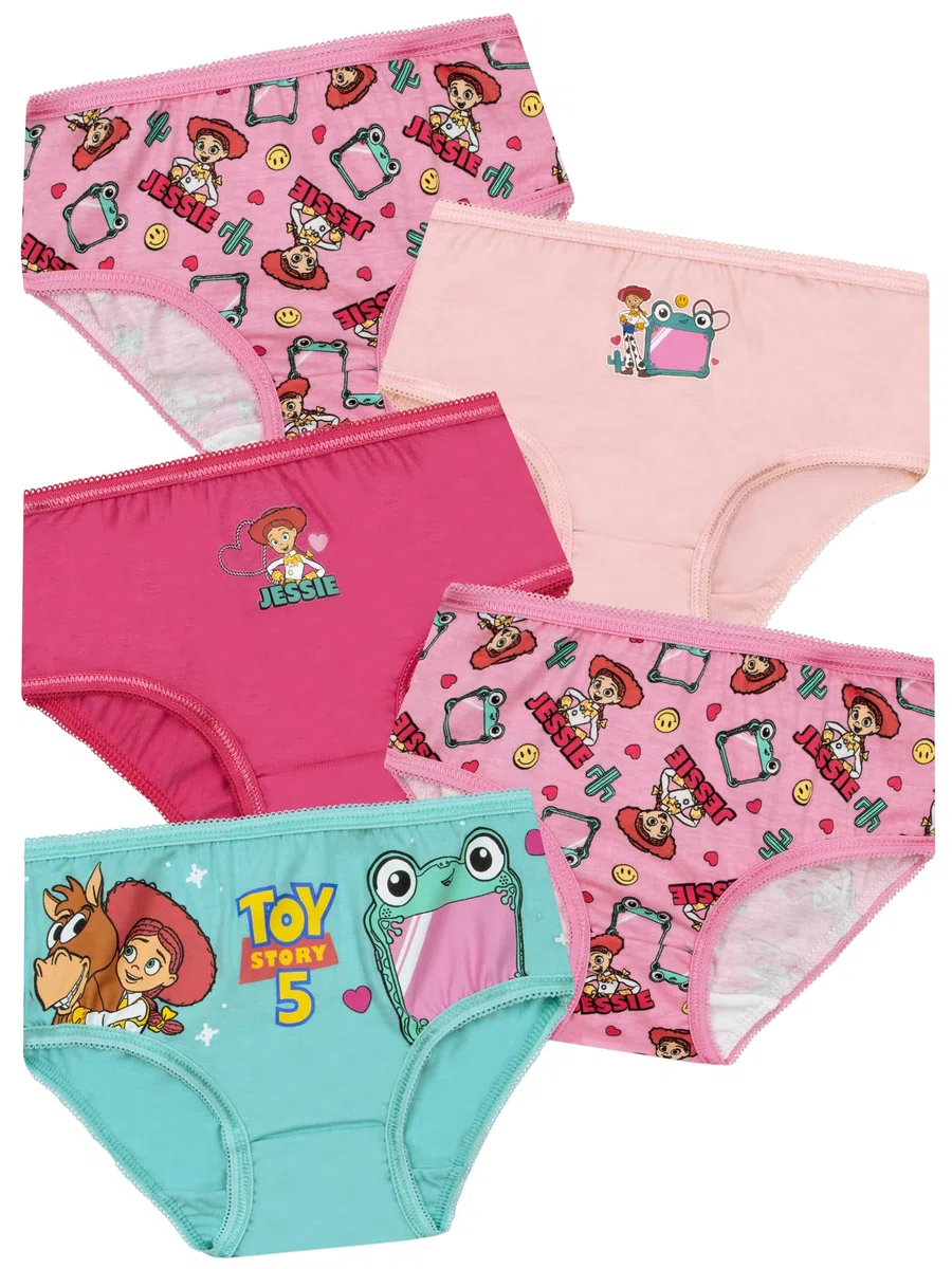 Disney Toy Story Culotte Bambina, Confezione da 5 Slip Ragazza Cotone Mutandine Bambina con Jessie, Bullseye & Lilypad