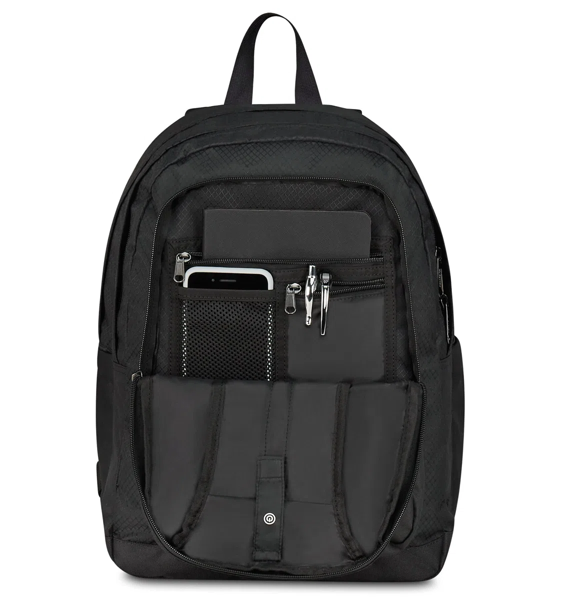Invicta Zaino Scuola Jelek Up Led, Nero, Doppio Scomparto Con Tasca per PC e Tasca per Borraccia, 36 lt, Scuola Media e Superiore, Zaino Ragazza e Ragazzo