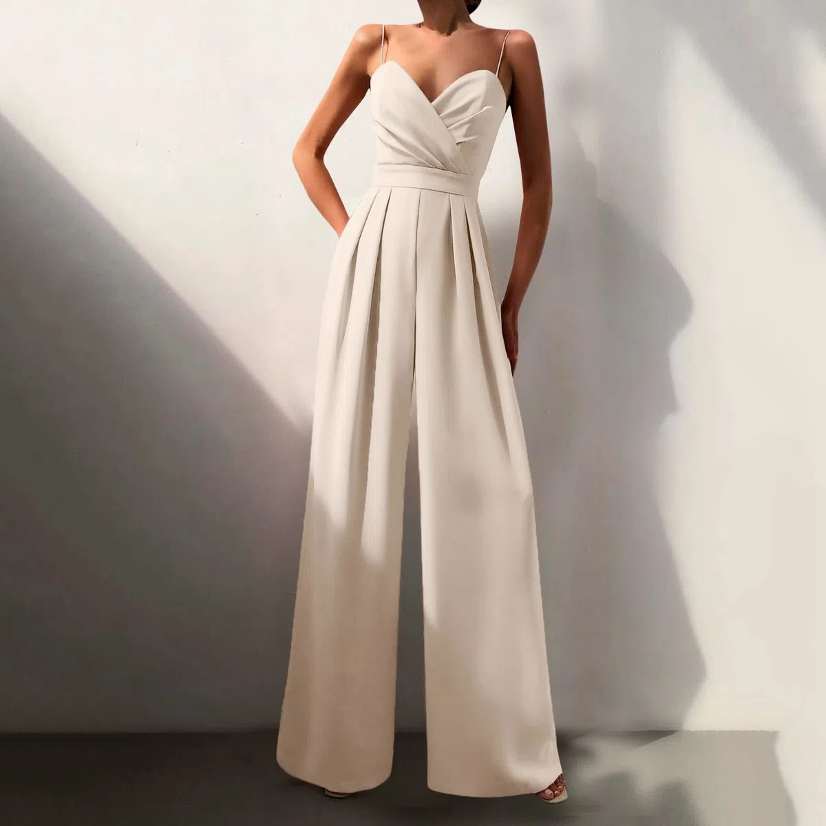 Generico Tuta da Donna per Matrimonio, Festa, Vestito Estivo, Lunga, da Donna, Elegante, a Gamba Larga, Senza Maniche, Elegante, Elegante, Abito da Sera, Pantaloni Estivi Regalo a Sorpresa