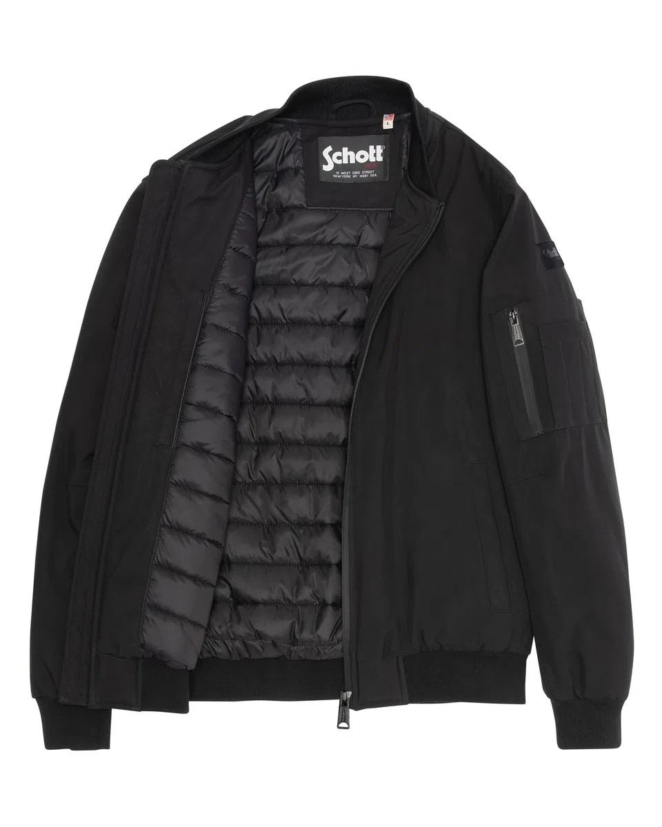Schott NYC Denis-Noir-XXL Giacca, Nero, Uomo
