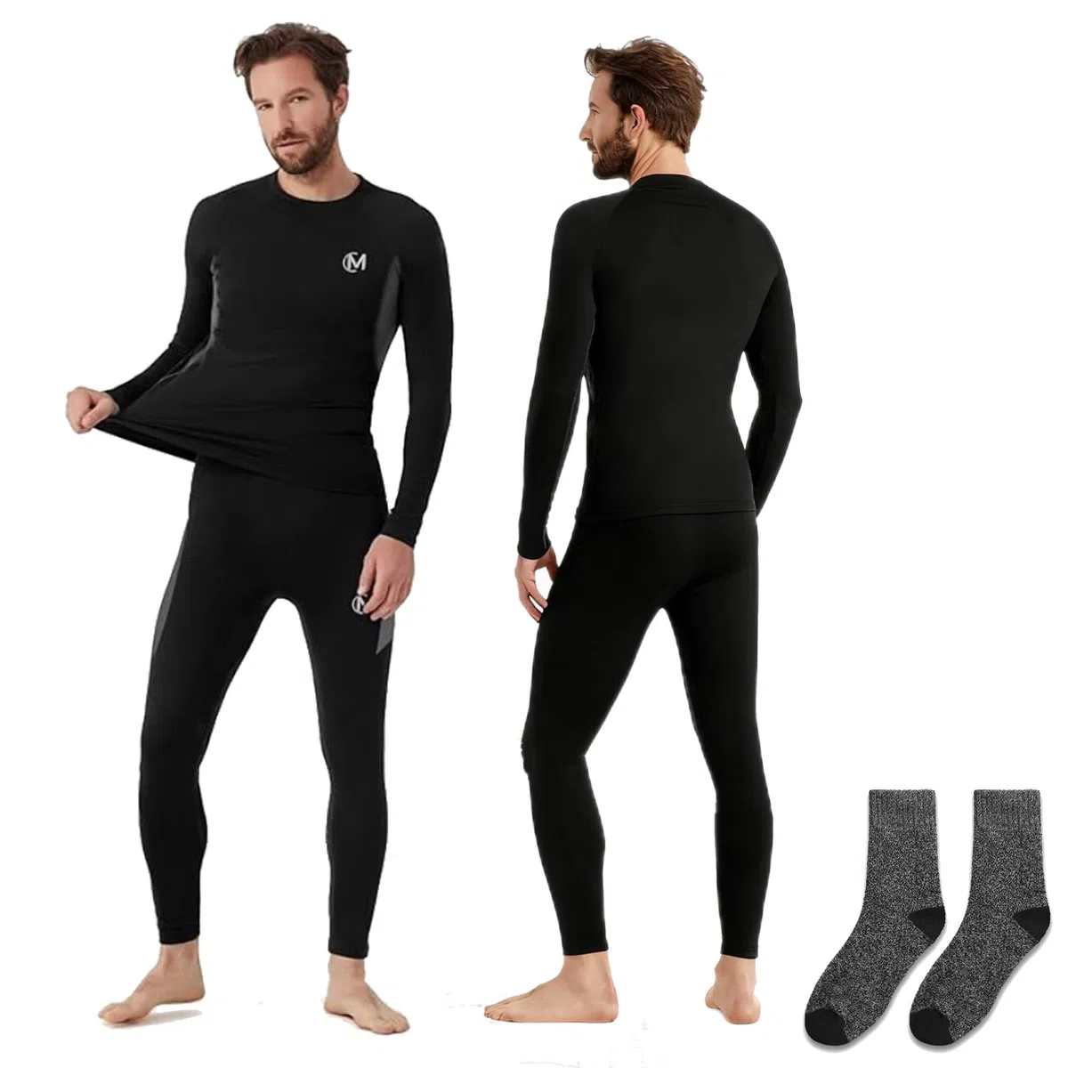 Maglietta Intima Termica, Uomo Intimo Funzionale Intimo sciistico Intimo Termico Invernale Sci Intimo Termico Adatto per Gli Sport all'Aria Aperta, la casa Quotidiana