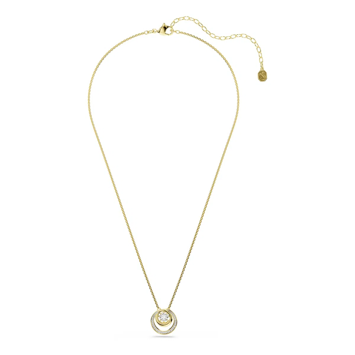 Swarovski Hyperbola Collezione, Taglio rotondo, Bianco, Placcato tonalità oro