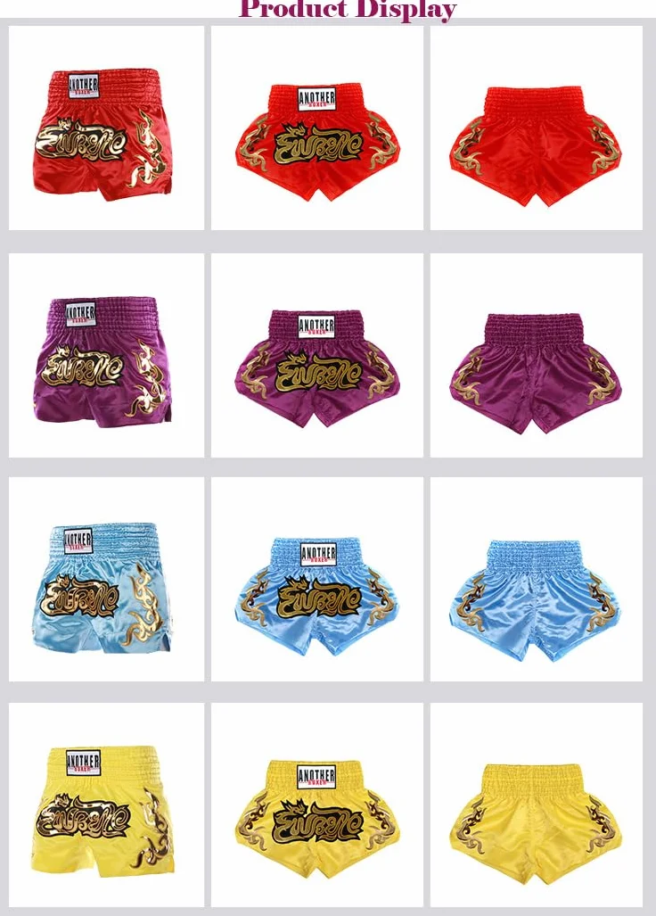 Pantaloncini da boxe, da trekking, kickboxing, muay thai, palestra, boxe, per uomini e donne, di lusso, per MMA